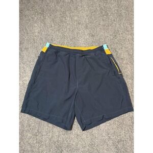 Birddogs Shorts Mens 2XL Blue Classic 7 Inch Lined Stretch Athletic Gym Running